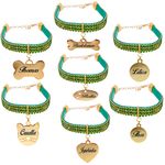 Gargantilha de strass fino com pingente metais na cor Dourado 