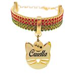 Gargantilha de strass edição de natal 
