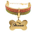Gargantilha de strass edição de natal 