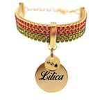 Gargantilha de strass edição de natal 