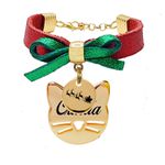 Gargantilha em couro edição de natal