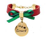 Gargantilha em couro edição de natal