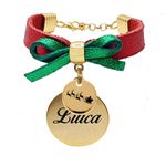 Gargantilha em couro edição de natal