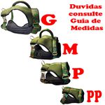 Coleira Peitoral Verde estilo colete com guia 