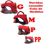 Coleira Peitoral Vermelho estilo colete com guia 