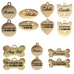 Gargantilha de strass pet com pingente metais na cor Dourado 