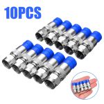 Kit 10 Conector Tipo f Rg6 Compressão Coaxial