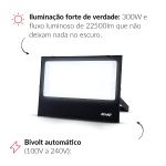 Refletor Led Slim 300W 6500K Branco Frio
