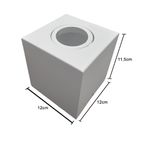 Plafon Spot De Sobrepor Teto Quadrado Par20 Branco