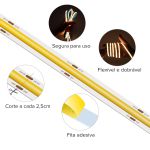Fita Led COB 320 Leds P/ Metro 12V 4000K Branco Neutro IP20