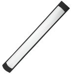 Luminária Led Sobrepor Linear Slim Preta 60cm 18W 6500K