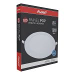Plafon de Embutir Redondo 18W 6500K Luz Branca Fria