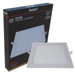 Plafon Painel Led 18w Quadrado Embutir 3000k Branco Quente