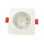 Spot Embutir Dicroica Led Quadrado 5W 3000K Branco Quente