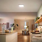 Plafon Painel Led 18w Quadrado Sobrepor 3000k Branco Quente.
