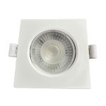 Spot Led Embutir Direcionável Mr16 Quadrado 5w 6500k Branco