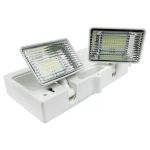 Luminária De Emergência 2 Faróis 12w Bloco Branca