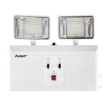 Luminária De Emergência 2 Faróis 12w Bloco Branca