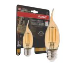 Lâmpada Retrô Vela Chama 4w 2200k Luz Âmbar E-27