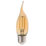 Lâmpada Retrô Vela Chama 4w 2200k Luz Âmbar E-27