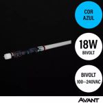 Kit 10 Lâmpadas Led Tubular 18w T8 Cor Azul 120cm