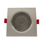 Spot Led Embutir Direcionável Quadrado 7W 3000k Luz Amarela