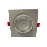 Spot Led Embutir Direcionável Quadrado 7W 3000k Luz Amarela