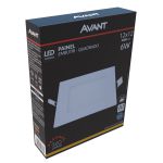 Painel Plafon Led Embutir 6w Quadrado 3000k Branco Quente Bivolt
