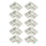 Kit 10 Conectores Emenda Junção l P/fita Led Smd Sem Solda