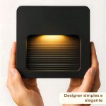 Balizador Led Elegance 4X4 2W 3000K IP65 Preto Avant