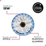 Fita LED Connect 75W 6500k C/ Conector 240 Led P/ Metro 127v