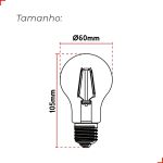 Lamp Retrô A60 Pera 9W Vidro Matte E27 2700K Bivolt Avant