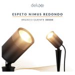 Espeto Jardim Led 10W 3000K Biv. Nimus Red Aluminio IP65 Deluxe