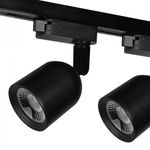 Spot Led Para Trilho Eletrificado Preto 7w 3000k Avant