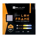 Plafon Painel Led Embutir Quadrado Recuado 18w 3000k Preto
