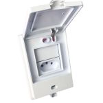 Tomada 2p+t Simples C/ Tampa Área Externa 20a Branco Blux