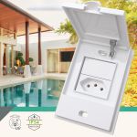 Tomada 2p+t Simples C/ Tampa Área Externa 20a Branco Blux
