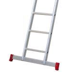 Escada De Alumínio Extensiva 12x2 Degraus Profissional Botafogo Esc0621