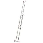 Escada De Alumínio Extensiva 12x2 Degraus Profissional Botafogo Esc0621