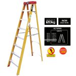 Escada De Fibra Tesoura Prática Simples 7 Degraus Efp9902