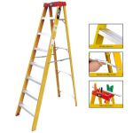 Escada De Fibra Tesoura Prática Simples 7 Degraus Efp9902