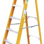 Escada De Fibra Tesoura Prática Simples 7 Degraus Efp9902