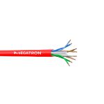 Cabo de Rede Lan Cat.6 Vermelho 4PX23AWG Megatron Por Metro
