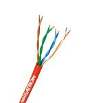 Cabo de Rede Lan Cat.6 Vermelho 4PX23AWG Megatron Por Metro