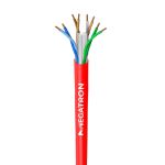 Cabo de Rede Lan Cat.6 Vermelho 4PX23AWG Megatron Por Metro