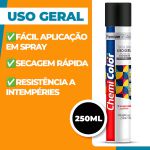 Tinta Spray Chemicolor 250ML Uso Geral Preto Fosco
