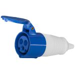 Acoplamento Tomada Industrial 16A 6H 220-240V 2P+T Ip44 Azul