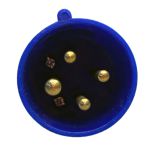 Plugue De Tomada Industrial 16A 9H 220-240v 3P+T Ip44 Azul