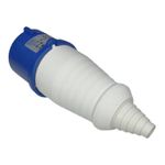 Plugue de Tomada Industrial 3P+T 32A 220-240V 9H IP44 Azul