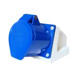 Tomada Industrial Sobrepor 32A 6H 220V 2P+T IP44 Azul